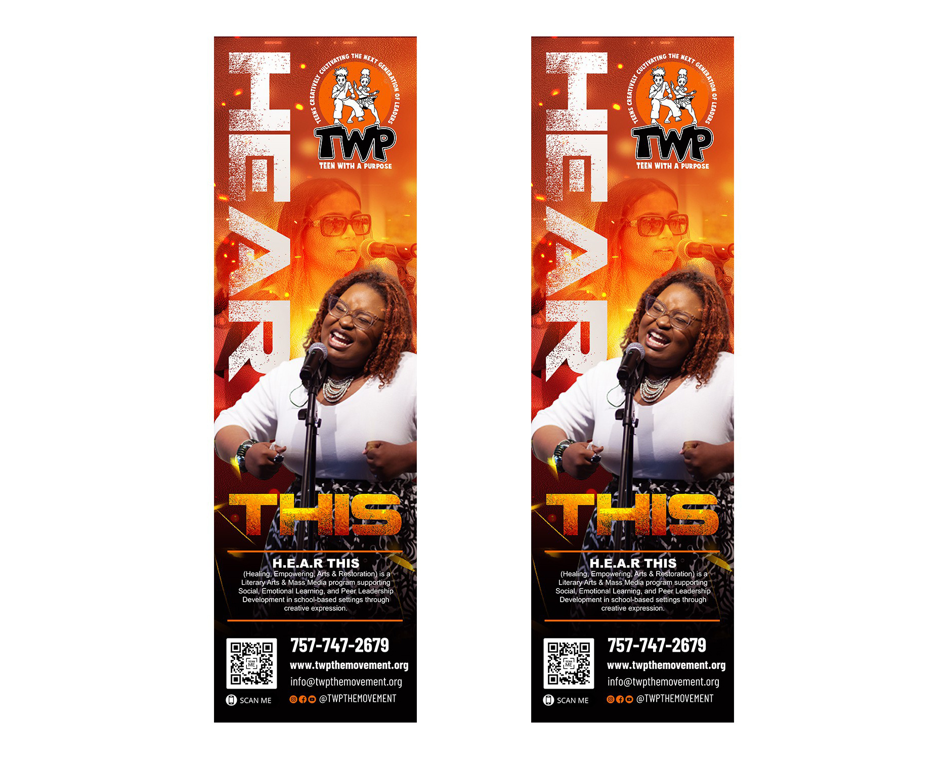 HEAR THIS – Creative Standee for TWP bannerdesign branding creative graphic design posterdesign standeedesign youthempowerment