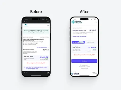 🩺 Pre-Visit Payment Flow Redesign ⎯ 96% Upfront Payments app design graphic design health tech mvp design product design ui ui design ui ux design ux design web design website website design