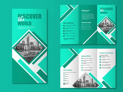 Trifold Broucher design advertising design agency design brand identity branding brochure design brochure template company profile corporate brochure creative brochure flyer design graphic design layout design marketing design modern design print design promotional brochure travel broucher trifold brochure