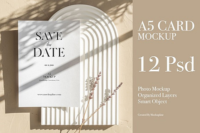 A5 Card Photo Mockup PSD a5 card photo mockup psd box box mockup branding design macbook mockup mockup packaging template
