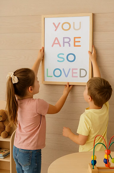 You Are So Loved – Printable Wall Art for Kids' Room affirmation poster children room decor digital download etsy shop kids wall art minimal design nursery print pastel typography printable art you are so loved