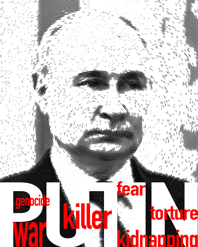 The architects of the war in Ukraine art design freedom illustration politic poster