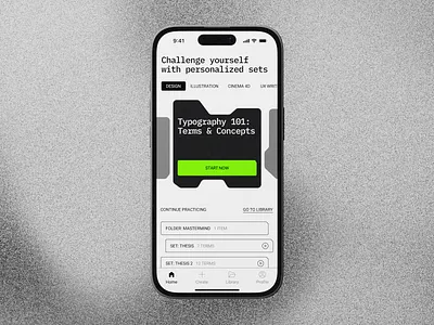 flashcards app concept app branding graphic design hi tech illustration typography ui