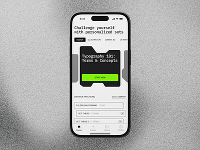 flashcards app concept app branding graphic design hi tech illustration typography ui