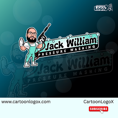 Pressure Washing Cartoon Logo Design by CartoonLogoX brandidentitydesign branding cartoonlogo cartoonlogox creativebranding creativestudio design graphic design graphicdesign illustration logo mascotlogo professionalbranding smallbusinessbranding vectorart
