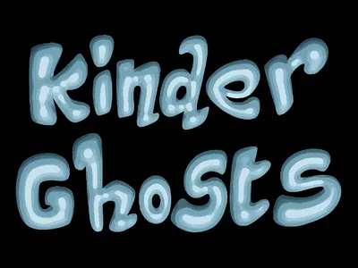 Kinder Ghosts (blue) 3d blue graphic design illustration logo texture
