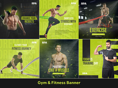 Gym and Fitness Graphic Design | Visumind Creative advertising advertising design banner banner design branding creative ads design fitness fitness banner fitness graphic graphic design green gym gym graphic inspiration social media social media banner visumind visumind creative