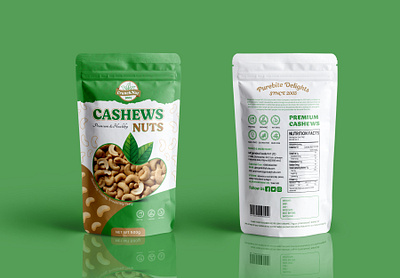 Nuts Pouch Packaging Design branding cashews nuts graphic design logo nut packaging nut packaging design nuts pouch design pouch packaging design