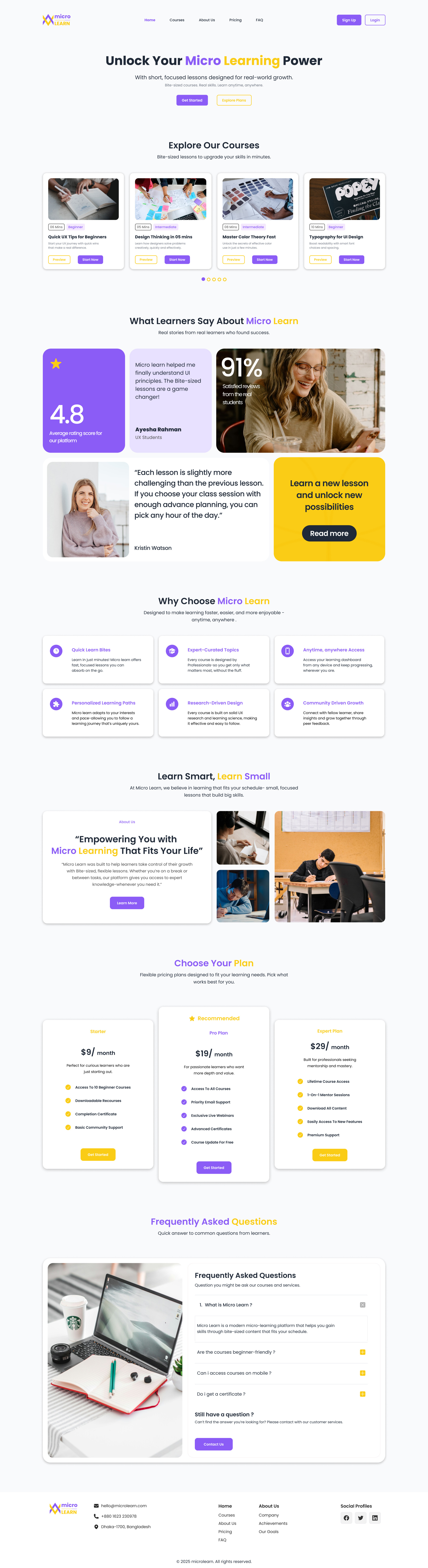 Example of Modern Landing Page Design