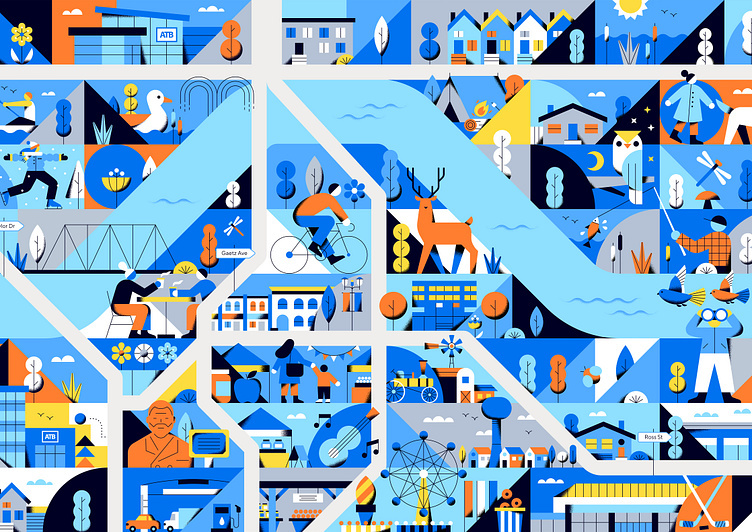 ATB Financial Community Map app branding design graphic design illustration logo typography ui ux vector