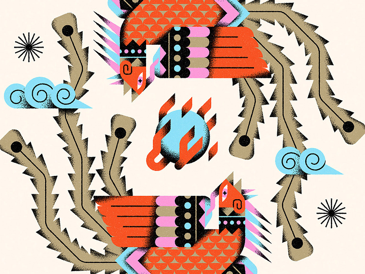 Double Phoenix app branding design graphic design illustration logo typography ui ux vector