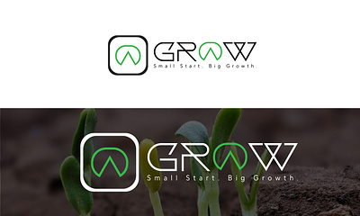 GROW – Small Start. Big Growth. branddesign brandidentity branding creativelogo designinspiration growth identitydesign logo logodesign minimal modernlogo startup typography
