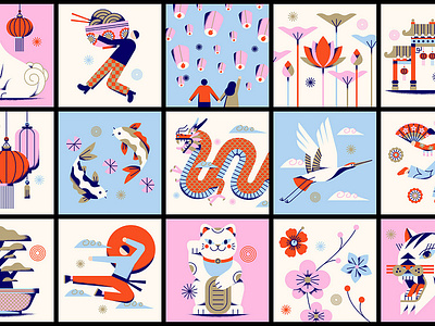 GoDaddy AAPI Illustrations app branding design graphic design illustration logo typography ui ux vector
