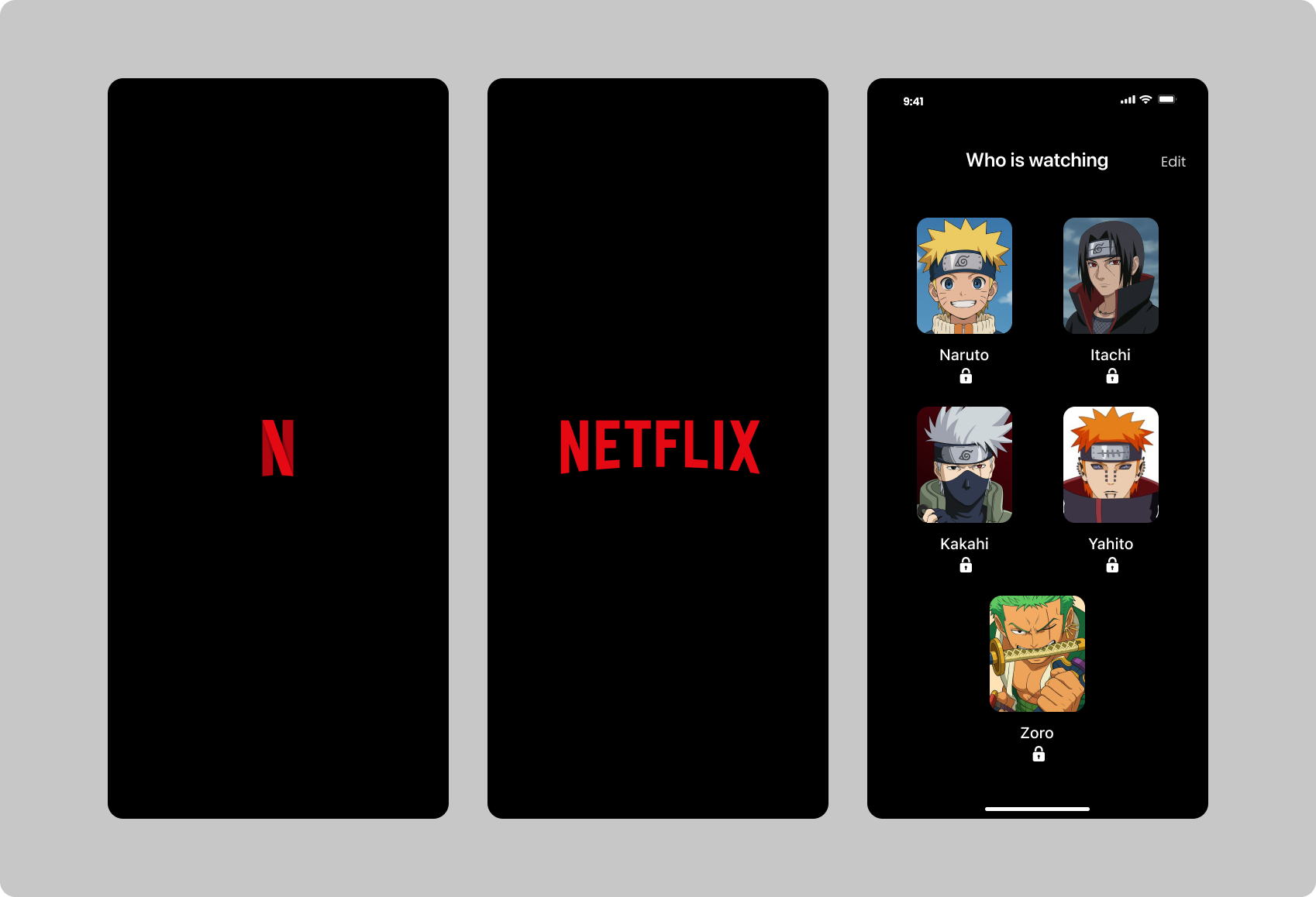Netflix Splash Screen app design designchallenge figma interface netflix prototype replicate ui uiux ux