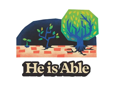 fundraising campaign logo branding campaign church illustration texture tree