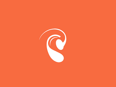 Minimal ear logo design for professional brand identity