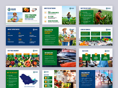 Fresh Food & Frozen Items Presentation canva presentation canva template export import business food and agribusiness food brands food industry fresh frozen food frozen food gcc country green nature middle east organic organic food pitch deck powerpoint presentation presentation design salmon fillet sea fish fillet sea food uae