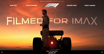 F1: The Movie IMAX Movie Poster graphic design ui