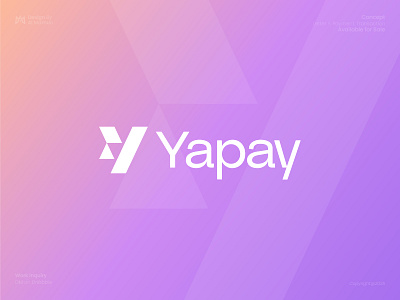 Modern Letter Y, Payment, Transfer, Wallet Logo abstract branding geometric gradient identity letter mark letter y logo logo logo design logo designer logo icon modern logo payment symbol timeless transaction transfer wallet y logo