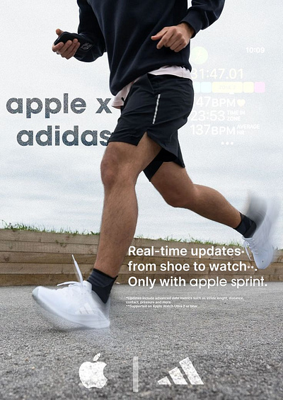 Apple x Adidas Concept Product Design design graphic design typography ui