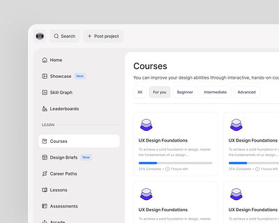 E-learning Dashboard Overview assignment clean clean dashboard course management dashboard e course education elearning elearning dashboard learning learning management system online course online course dashboard saas design school school dashboard ui ui design uiux web design