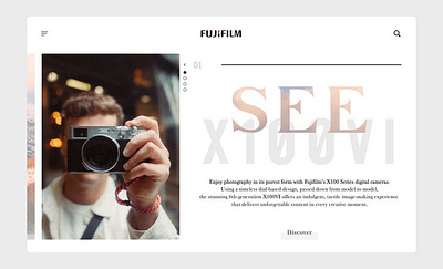 Fujifilm X100VI Website Concept Redesign branding design graphic design photography typography ui website