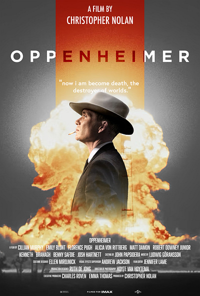 Oppenheimer Film Movie Poster design graphic design photography typography ui