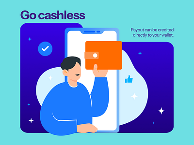 Go Cashless, Go Seamless 💳 illustration cashless character illustration digital illustration