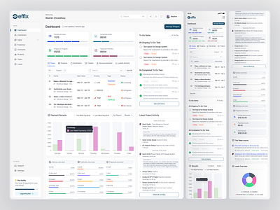 Effix - CRM Dashboard activity client crm customer daily management software invoice management modern crm payment product management saas saas crm saas webapp task tool user ui uiux webapp