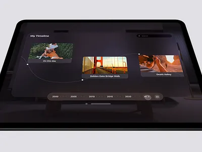 Photo Memory Lane — Month & Year View (iPad) branding design habit tracker illustration mobile app mobile design mobile ui ui ux uxdesign
