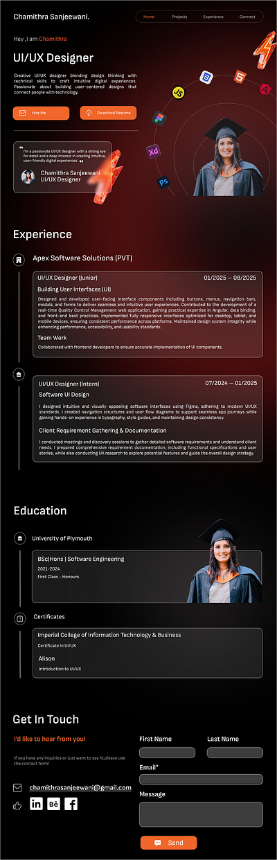 My Portfolio - UI Design cleanui designthinking dribble figma minimaldesign modern portfolio simple typograpghy ui ux design webdesign