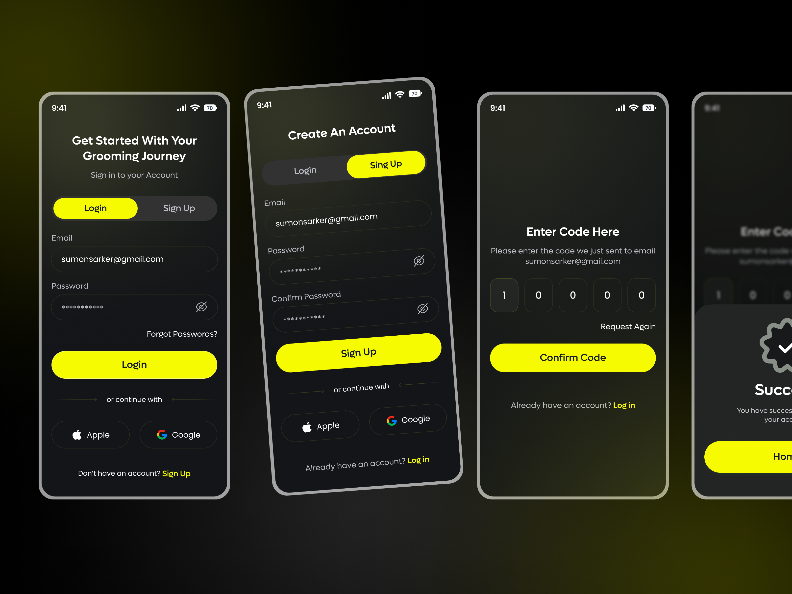 🚗 Car Rental App – Login & Sign Up Screens appdesign authentication car rental cleanui dashboardui lightmode login minimal mobileapp mobileui modernui onboarding productdesign signup sociallogin uidesign uiux userexperience uxdesign