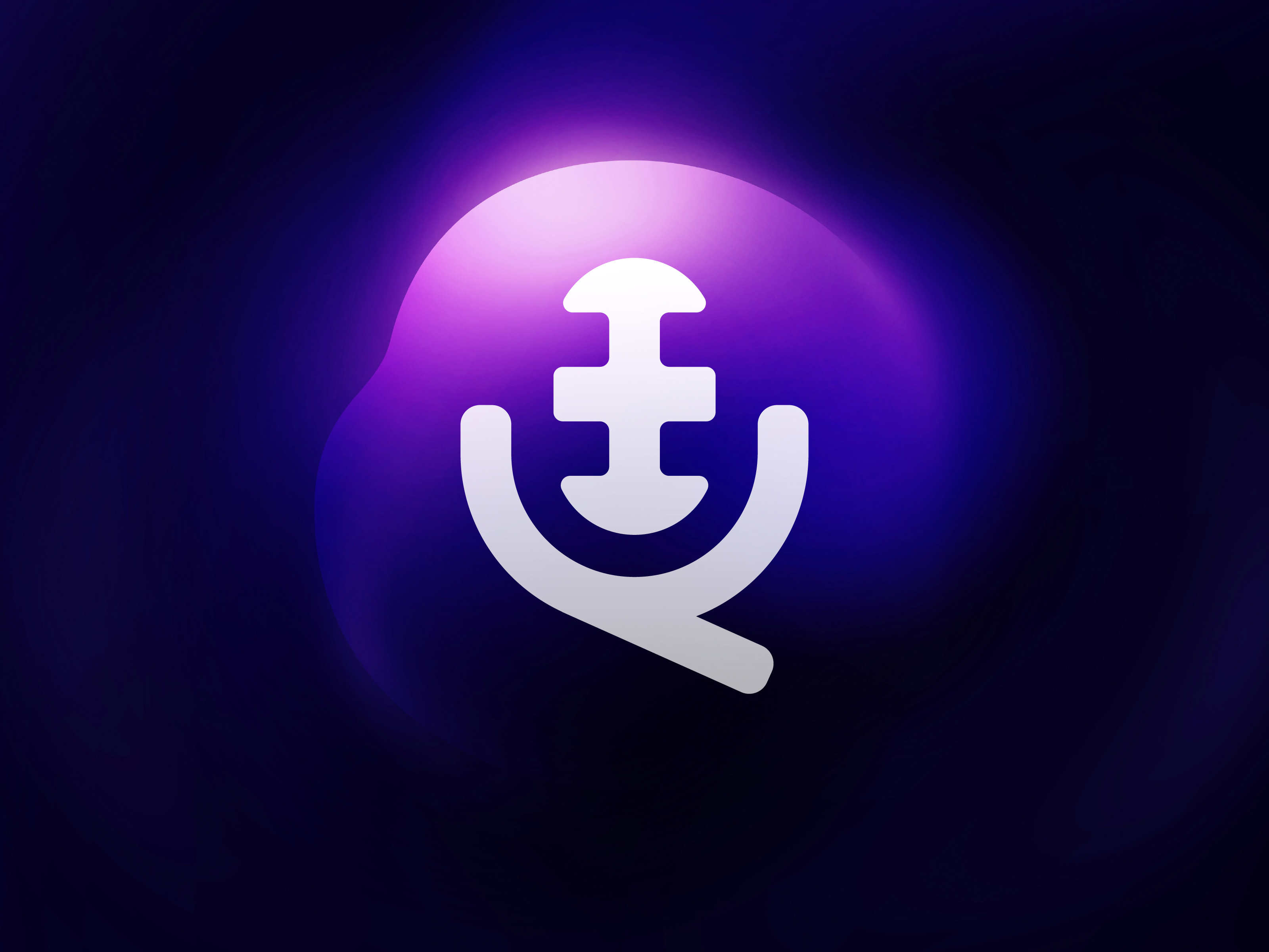 Letter Q - Microphone - Podcast Logo Design branding creative logo design geometric letter q logo logoinspiration logotype modern logo pod podcast creation podcast logo podcasting radio saas logo sound speak talk tech technology