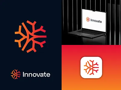 Innovate - Ai, Saas, Technology logo design ai ai logo artificial intelligence brand identity brand mark branding creative idea creative logo creativity futuristic logo innovate innovation logo logo design modern logo saas software logo tech logo technology