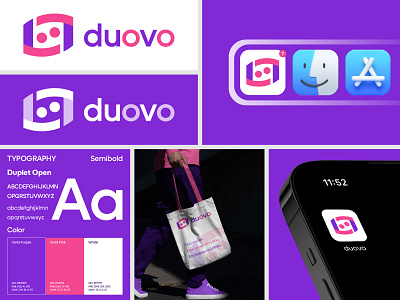duovo logo branding design abstract logo ai logo app logo bot logo brand identity branding conversations design icon design intelligence logo logo logo design minimalist logo modern logo technology logo typography visual identity