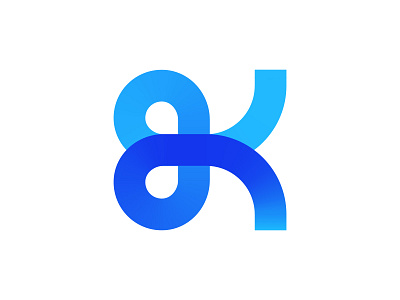 Abstract Letter K logo/ K logo / K modern logo / K letter logo brand identity branding creative agency logo design ecommerce gradients k letter logo k lettermark k logo k modern logo logo designer logos saas startup
