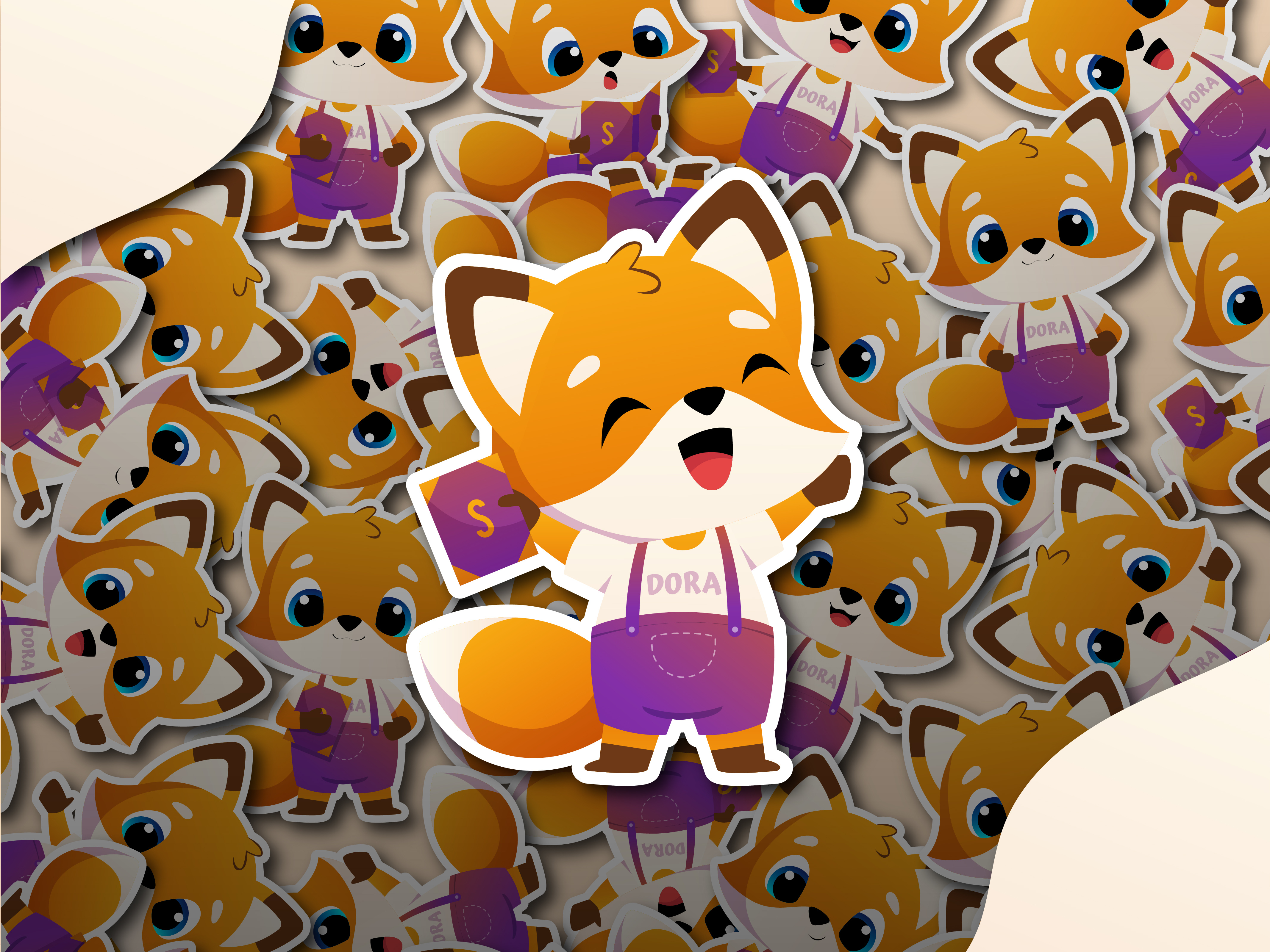 Kakak Dora-Mascot Design Competition animal branding cartoon character children book competition cute design fox illustration kawaii logo mascot