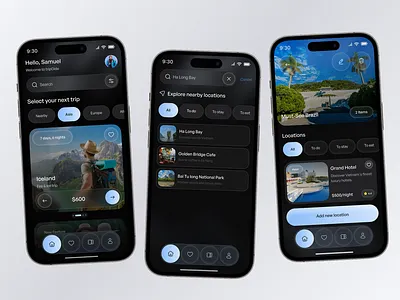 Travel Planner App adventure app redesign booking booking experience flight booking ui hotel booking app mobile app mobile app ui mobile ui tourism tourism app tourist travel travel agency travel app trip ui ux vacation vacation planner
