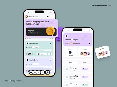 Task Management Mobile App UI app app design ios manage task mobile app productivity project management task task app task application design task list task management task management app task manager team collaboration team manager tracking ui design