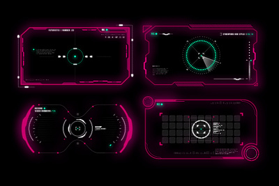 Cyberpunk Neon Glow Camera Frames