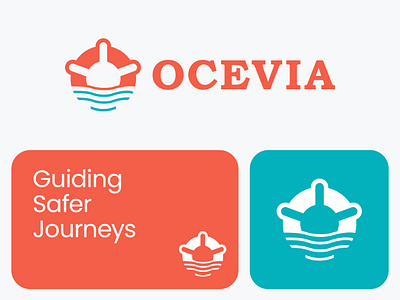 OCEVIA - Logo Design app icon boat boat logo brand identity branding flat design letter o logo mark symbol icon marine logo ocean logo ring rounded circle saas logo sea logo sea travel ship logo ship wheel technology it software water fluid curve curves wave sea ocean