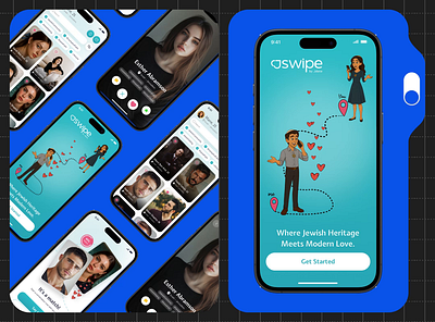 Swipe Mobile iOS App Redesign android app app design concept dashboard dating design interface ios match mobile mobile ui redesign relationship social ui ux