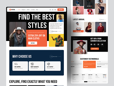E-commerce Fashion Website Landing Page corporate office digital agency digital agency website design homepage design landing page design minial trending uiux design