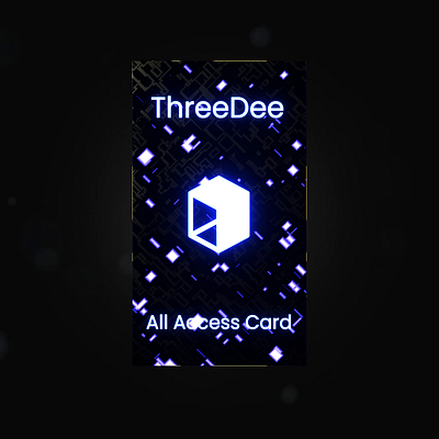ThreeDee - All Access Card 3d 3d animation all access animation blender branding card design illustration illustrations library lifetime looping nft resources web3