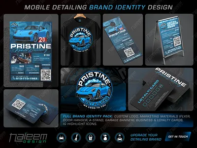 Luxury Mobile Detailing Logo & Brand Identity | Porsche 911 GTS auto detailing logo auto spa logo automotive branding automotive logo design brand identity design car detailing logo car wash logo design detailing brand identity detailing business logo luxury detailing brand luxury logo design mobile car wash branding mobile detailing logo modern car logo naieem design porsche 911 logo porsche logo design premium car logo professional logo designer vector logo illustration