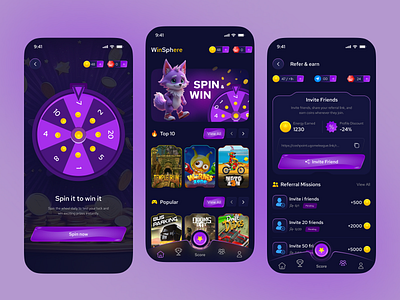 WinSphere – Admin & Mobile App UI Design admin dashboard admin panel adminapp analyticsdashboard app app concept appdesign dashboarddesign enterpriseui futuristic ui game app ui gaming dashboard mobile app mobileappdesign play app play point productdesign sports uidesign uxdesign