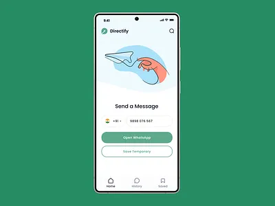 Directify - Send a Message design mobile app ui ui design ux