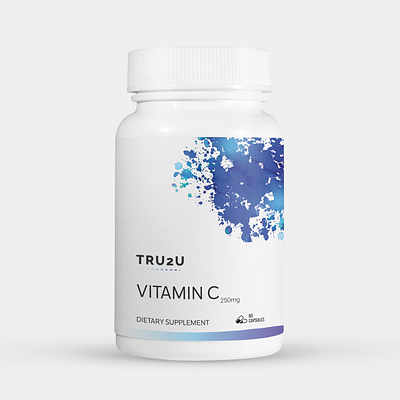 TRU2U Vitamin C – Dietary Supplement Label Design amazon packaging box design branding design graphic design label design packaging design product label