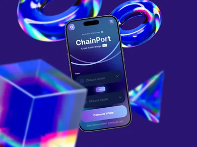 ChainPort App UI - Modern Mobile Wallet & Exchange Design appui crypto exchange design fintech mobileapp