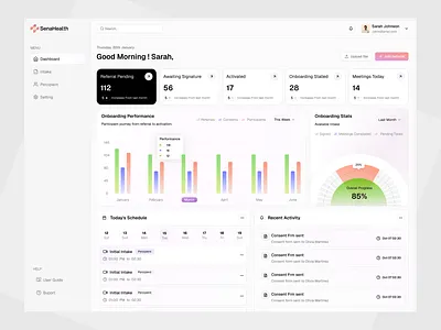 NDIS Software UX/UI design business care coordination platform clean dashboard crm dashboard ui intake leads management modern ndis product design saas sas software survey ui uidesign web webapp